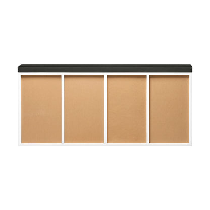 Oikiture Shoe Bench 105cm Shoe Storage Cabinet Orgaiser Rack Storage Shelf Black and White-Shoe Storage Cabinets-PEROZ Accessories