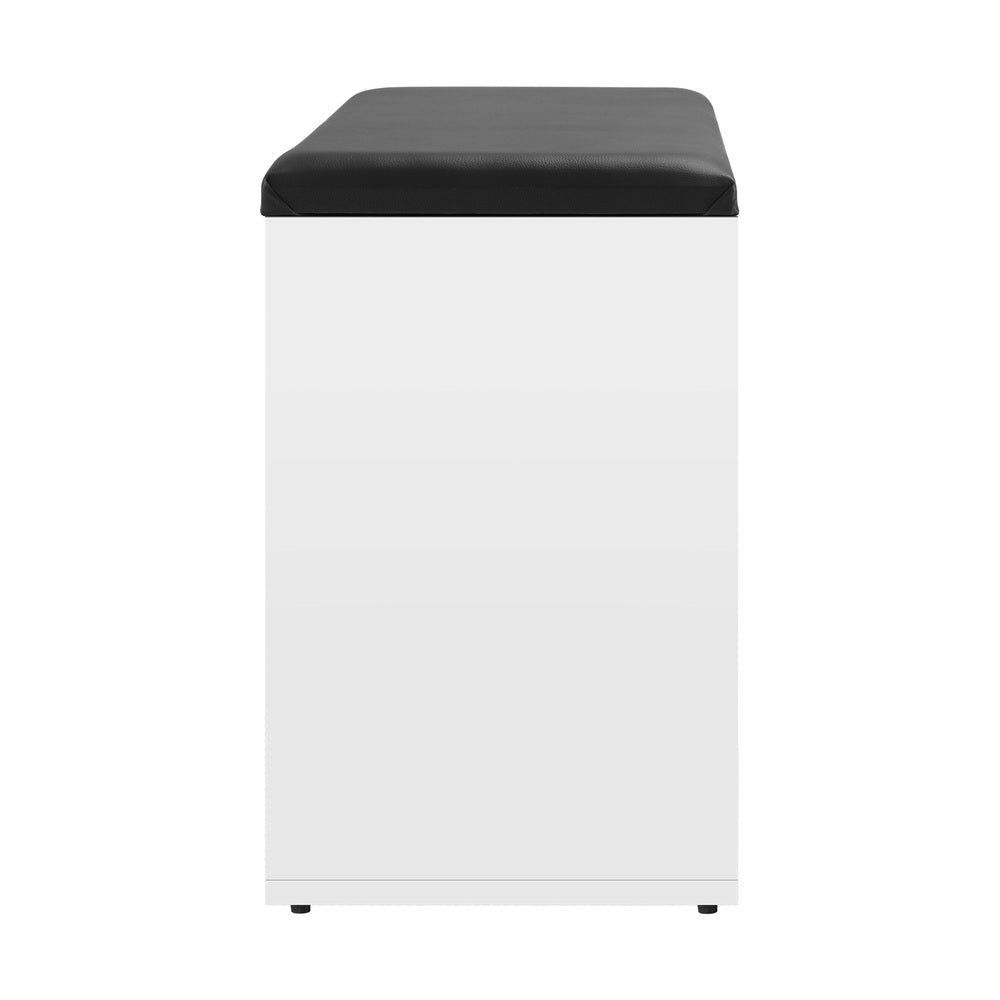 Oikiture Shoe Cabinet Bench Shoe Storage Rack PU Padded Seat Organiser Shelf-Shoe Storage Cabinets-PEROZ Accessories