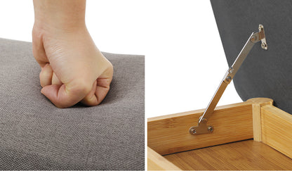 Oikiture Shoe Storage Bench Bamboo 70cm-Shoe Bench-PEROZ Accessories