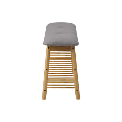 Oikiture Shoe Storage Bench Bamboo 90cm-Shoe Bench-PEROZ Accessories