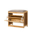 Oikiture Shoe Storage Bench Bamboo Organiser Shelf with Seat 50cm-Shoe Bench-PEROZ Accessories