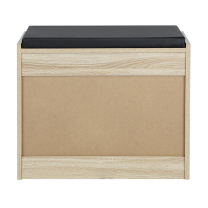 Oikiture Shoe Cabinet Bench Shoes Storage Shelves Shelf Organiser Cupboard Wooden 0.6M 15 Pairs-Shoe Storage Cabinets-PEROZ Accessories