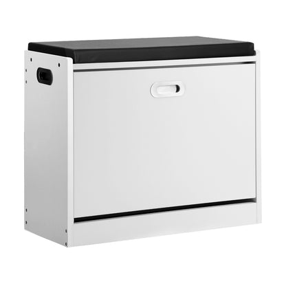 Oikiture Shoe Cabinet Bench Shoes Storage Rack Shelves Shelf Cupboard Footwear Stand White 0.6M 15 Pairs-Shoe Storage Cabinets-PEROZ Accessories