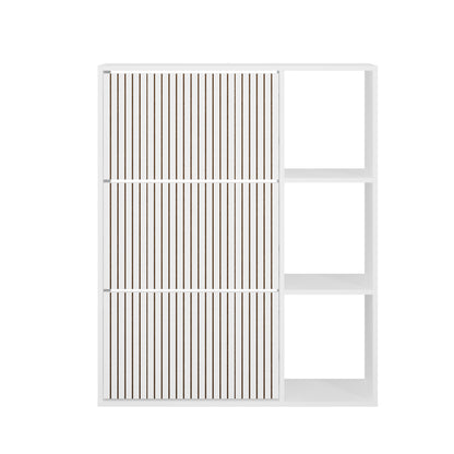 Oikiture Shoe Rack Storage Cabinet with Display Shelves White-Shoe Storage Cabinet-PEROZ Accessories