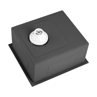 Welba 44X44CM Stainless Steel Sink Single Bowl with Waste Black-Stainless Steel Sink-PEROZ Accessories