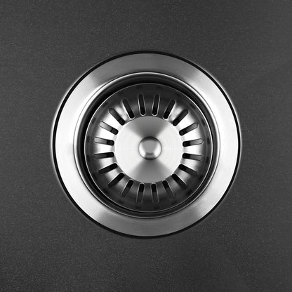 Welba 44X44CM Stainless Steel Sink Single Bowl with Waste Black-Stainless Steel Sink-PEROZ Accessories