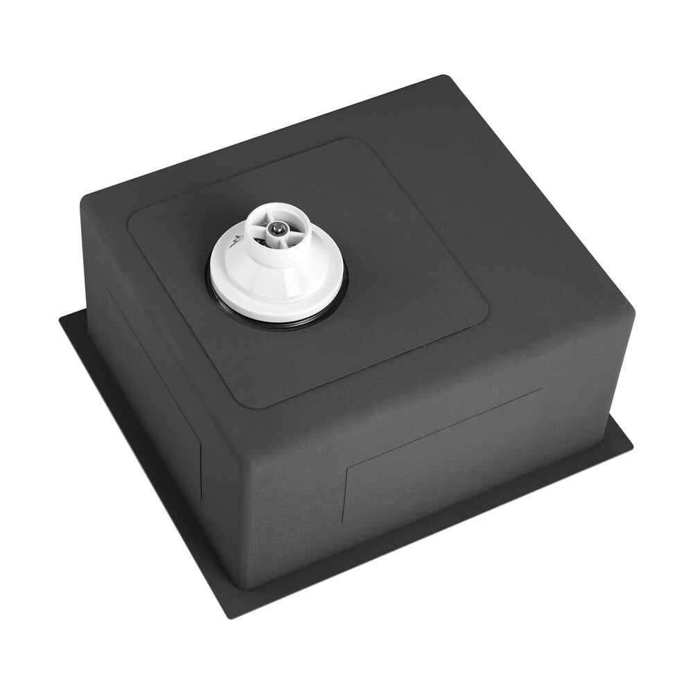 Welba Kitchen Sink 44X44CM Stainless Steel Single Bowl Basin With Waste Silver-Stainless Steel Sink-PEROZ Accessories