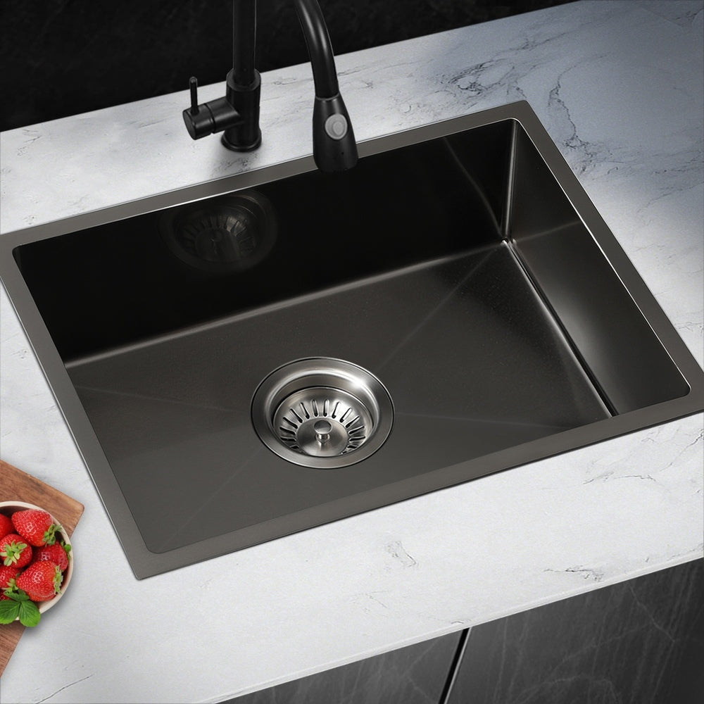 Welba Stainless Steel Sink Single Under/Top/Flush Mount 45X30CM-Stainless Steel Sink-PEROZ Accessories