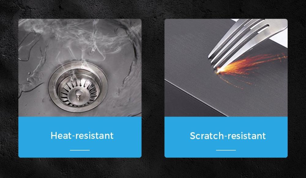 Welba 70X45CM Stainless Steel Sink Single Bowl with Waste Black-Stainless Steel Sink-PEROZ Accessories