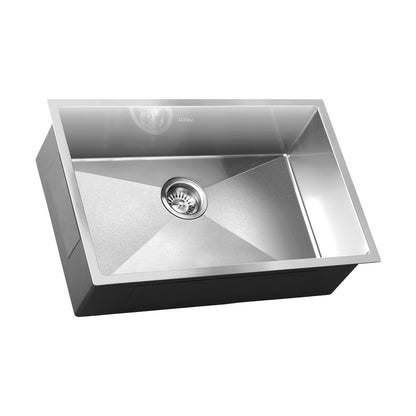 Welba Kitchen Sink 70X45CM Stainless Steel Single Bowl Basin With Waste Silver-Stainless Steel Sink-PEROZ Accessories