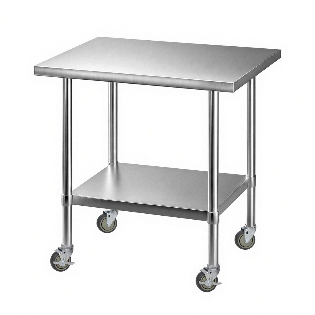 Cefito 914x762mm Stainless Steel Kitchen Bench w/ Splashback Work Table Prep Bench Commercial 430-Furniture > Dining > Kitchen Sinks-PEROZ Accessories