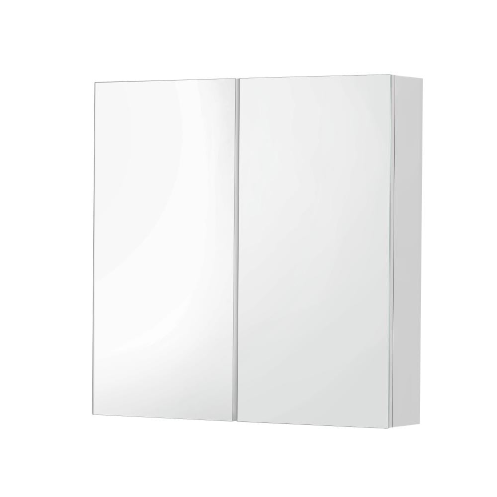 Oikiture 60cm Bathroom Mirror Cabinet with Adjustable Shelves Wall Mounted Storage Shaving-Bathroom Cabinet-PEROZ Accessories