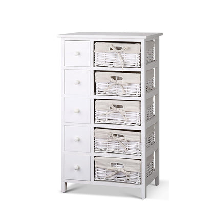 Artiss 5 Chest of Drawers with 5 Baskets - MAY-Drawers-PEROZ Accessories