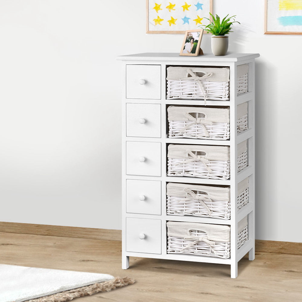 Artiss 5 Chest of Drawers with 5 Baskets - MAY-Drawers-PEROZ Accessories