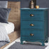 Artiss Bedside Table 3 Drawers Vintage - THYME Blue-Bedside Tables-PEROZ Accessories