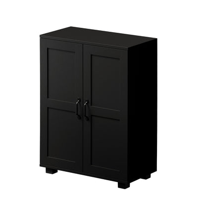 Oikiture Storage Cabinet Buffet Sideboard 2 Door Black-Storage Cabinet-PEROZ Accessories