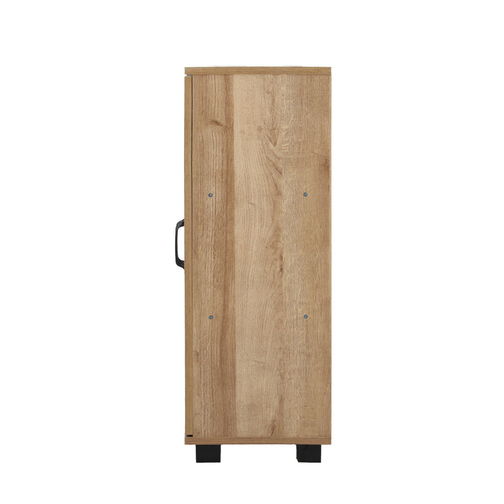 Oikiture Storage Cabinet Buffet Sideboard 2 Door Natural-Storage Cabinet-PEROZ Accessories