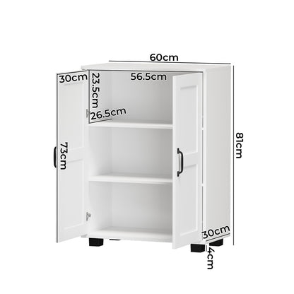 Oikiture Storage Cabinet Buffet Sideboard 2 Door White-Storage Cabinet-PEROZ Accessories