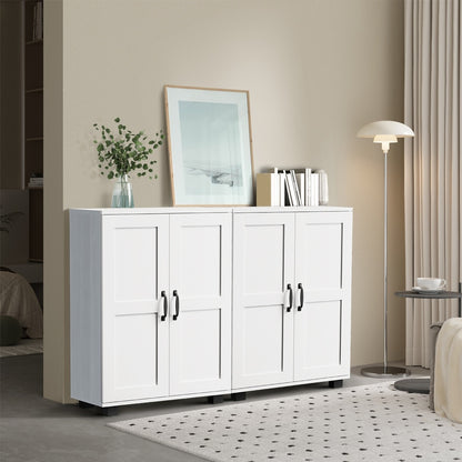 Oikiture Storage Cabinet Buffet Sideboard 2 Door White-Storage Cabinet-PEROZ Accessories