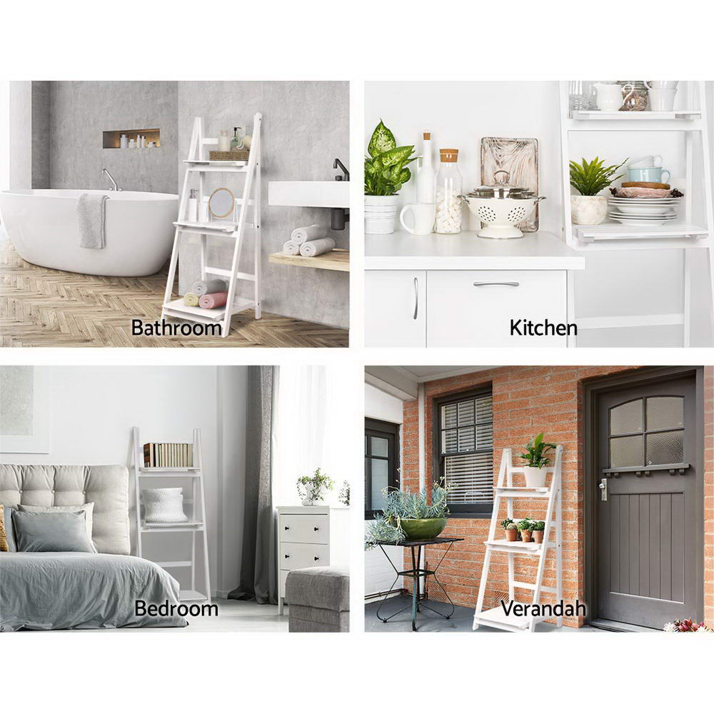 Artiss Bookshelf Corner Shelf 3 Tiers - ZANE White-Furniture &gt; Office-PEROZ Accessories