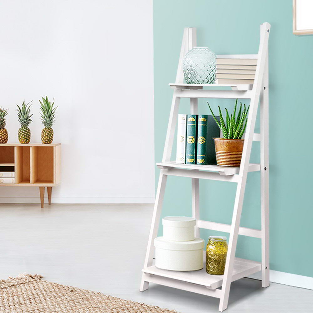 Artiss Bookshelf Corner Shelf 3 Tiers - ZANE White-Furniture &gt; Office-PEROZ Accessories