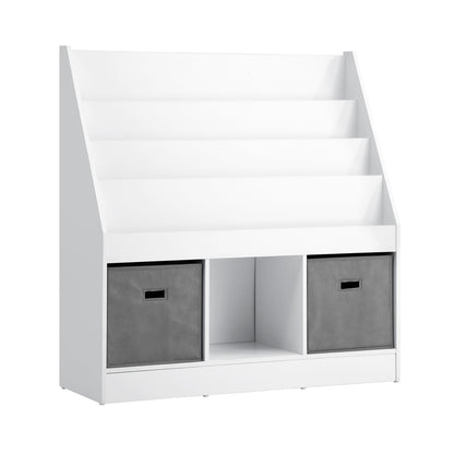 Oikiture Kids Bookshelf Toy Box Organiser Display Shelf-Kid Storage-PEROZ Accessories