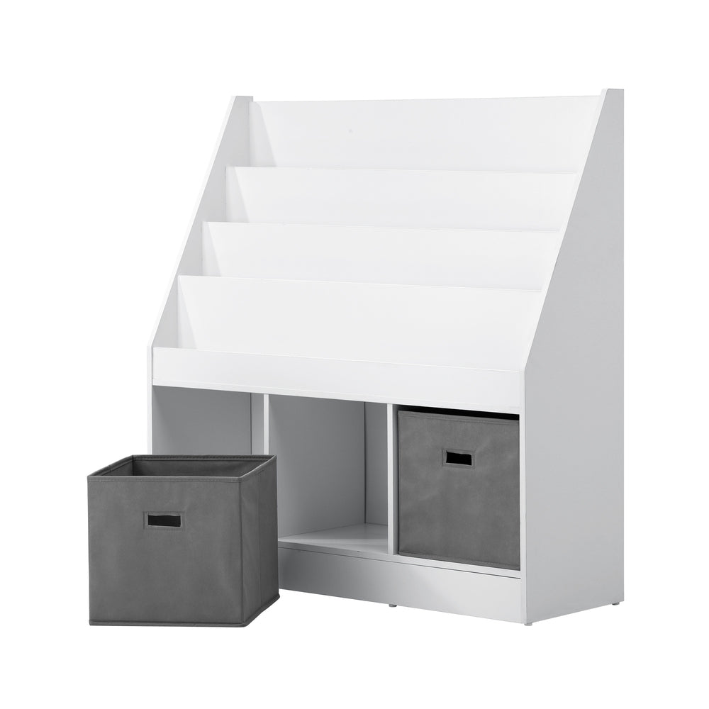 Oikiture Kids Bookshelf Toy Box Organiser Display Shelf-Kid Storage-PEROZ Accessories