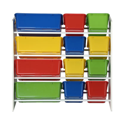 Oikiture Kids Toy Box Organiser 12 Bins Display Shelf Storage Rack Drawer-Kid Storage-PEROZ Accessories