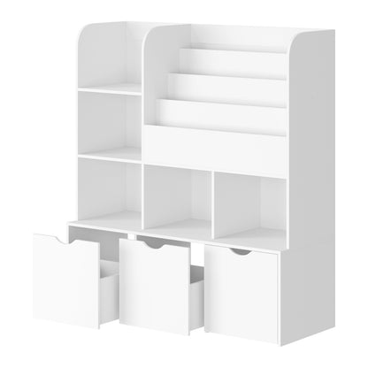 Oikiture Kids Bookcase Toy Organiser Cabinet With Chest-Kid Storage-PEROZ Accessories
