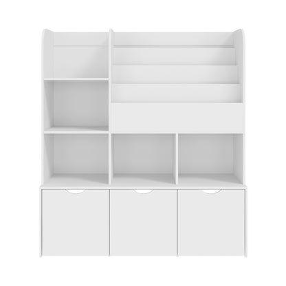 Oikiture Kids Bookcase Toy Organiser Cabinet With Chest-Kid Storage-PEROZ Accessories