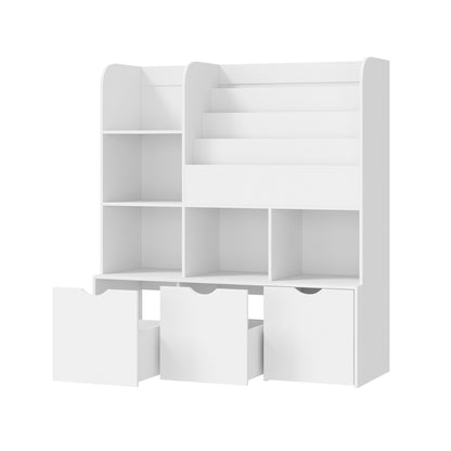 Oikiture Kids Bookcase Toy Organiser Cabinet With Chest-Kid Storage-PEROZ Accessories