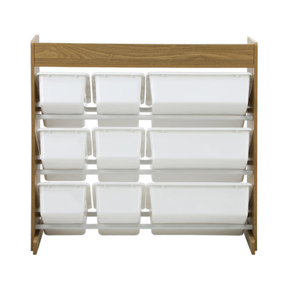 Oikiture 9 Bins Kids Toy Box Organiser Display Shelf-Kid Storage-PEROZ Accessories