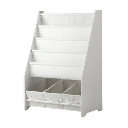 Oikiture Kids Bookshelf Bookcase with 3 Storage Cabinet-Bookcases &amp; Shelves-PEROZ Accessories