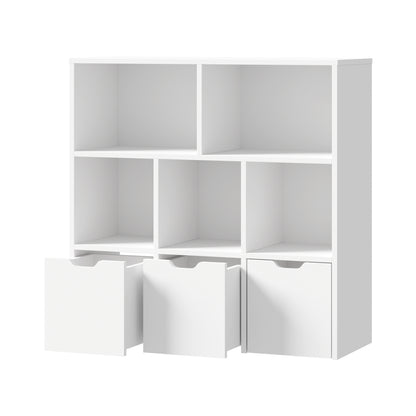 Oikiture Kids Storage Organiser Cabinet With Removable Box White-Kid Storage-PEROZ Accessories