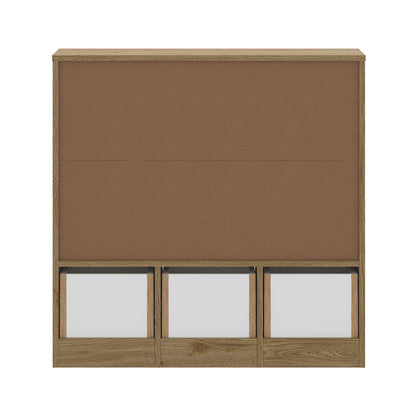 Oikiture Kids Storage Organiser Cabinet With Removable Box Natural-Kid Storage-PEROZ Accessories