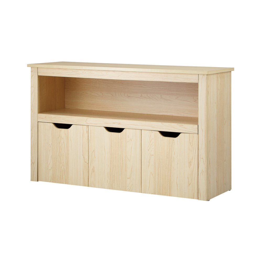 Oikiture Kids Toy Storage Cabinet With Storage Box Natural-Kid Storage-PEROZ Accessories