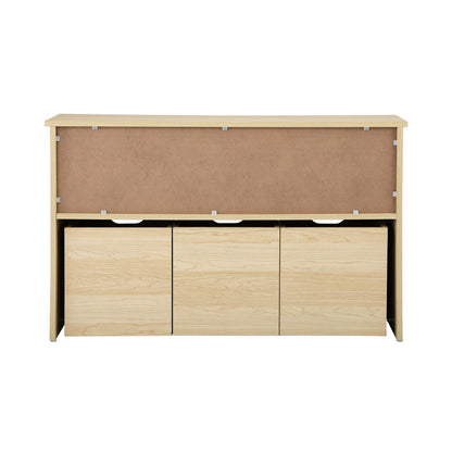 Oikiture Kids Toy Storage Cabinet With Storage Box Natural-Kid Storage-PEROZ Accessories