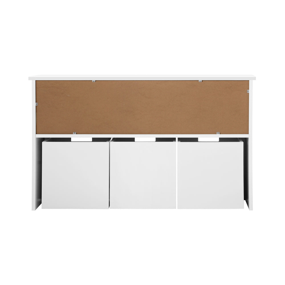 Oikiture Wooden Kids Toy Storage Cabinet Bookshelf With Portable Storage Box-Kid Storage-PEROZ Accessories