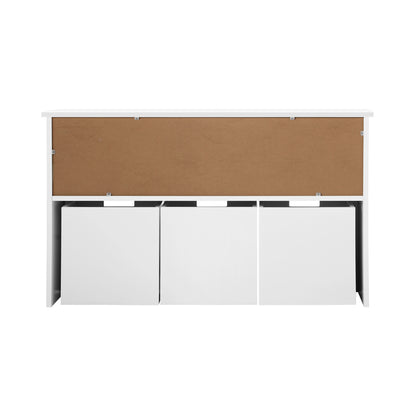 Oikiture Wooden Kids Toy Storage Cabinet Bookshelf With Portable Storage Box-Kid Storage-PEROZ Accessories