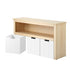 Oikiture Wooden Kids Toy Storage Cabinet Displayshelf 3 Portable Box-Kid Storage-PEROZ Accessories