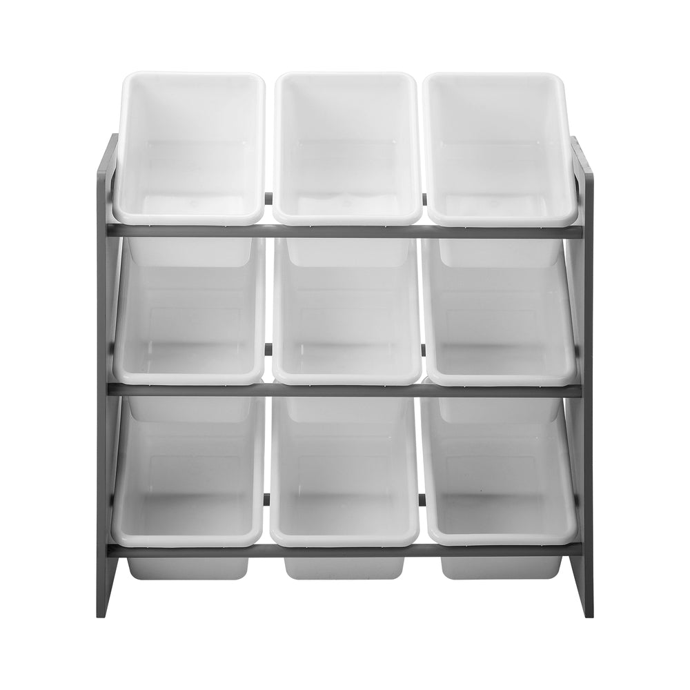 Oikiture Kids Storage 9 Bins Display Shelf Storage Rack-Kid Storage-PEROZ Accessories