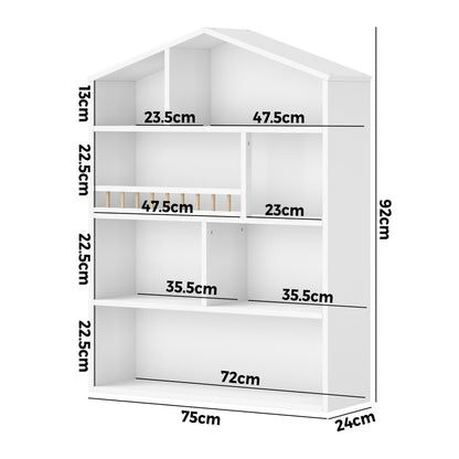 Oikiture Kids Bookshelf Bookcase Organiser Display Shelf-Bookshelf-PEROZ Accessories