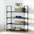 Artiss Shoe Rack Cabinet Stackable 4-tier 12 Pairs Black-Shoe Storage Cabinets-PEROZ Accessories