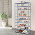 Artiss Shoe Rack Cabinet Stackable 10-Tier Grey-Shoe Storage Cabinets-PEROZ Accessories