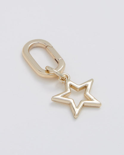 Star Charm With Oval Hinge Ring Clip-Accessories-PEROZ Accessories