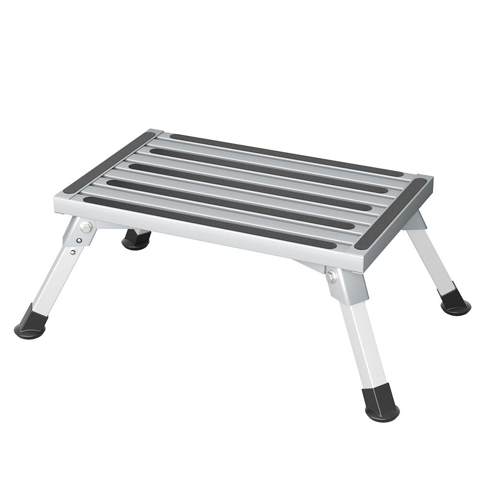 Weisshorn Caravan Step Folding Aluminium Step Ladder Stool-Outdoor Recreation &gt; Camping &gt; Camp Furniture-PEROZ Accessories