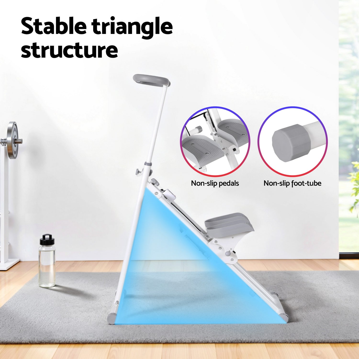 Everfit Step Machine Stair Climber for Home Gym Exercise Foldable LED Display Adjustable Handlebar-Sports &amp; Fitness > Exercise, Gym &amp; Fitness > Gym &amp; Training Step-PEROZ Accessories