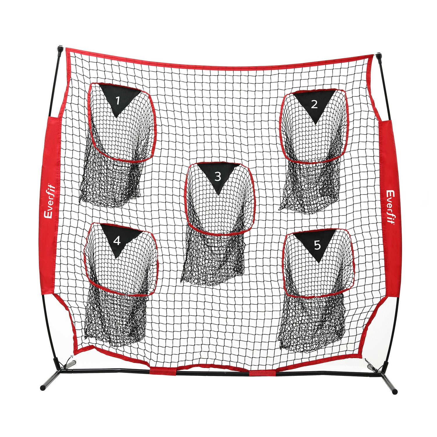 Everfit 1.8m Football Training Net 5 Target Portable Soccer Goal Nets Rebounder