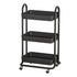 Artiss Storage Trolley Kitchen Cart 3 Tiers Rack Shelf Organiser Wheels Black-Home & Garden > Storage-PEROZ Accessories