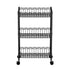 Artiss 3-Tier Shelving Unit Adjustable Garage Storage Kitchen Rack With Wheels-Furniture > Dining > Kitchen & Dining Trolleys-PEROZ Accessories